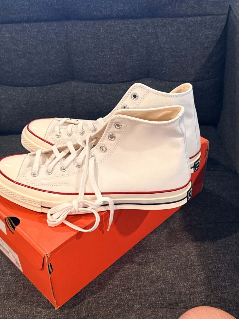 Converse Chuck 70 Hi White Garnet Egret High-Top Sneakers - 11M / 13W - Picture 2 of 7